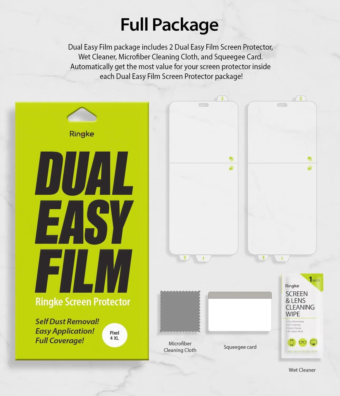 Google Pixel 4 XL Screen Protector | Dual Easy Film