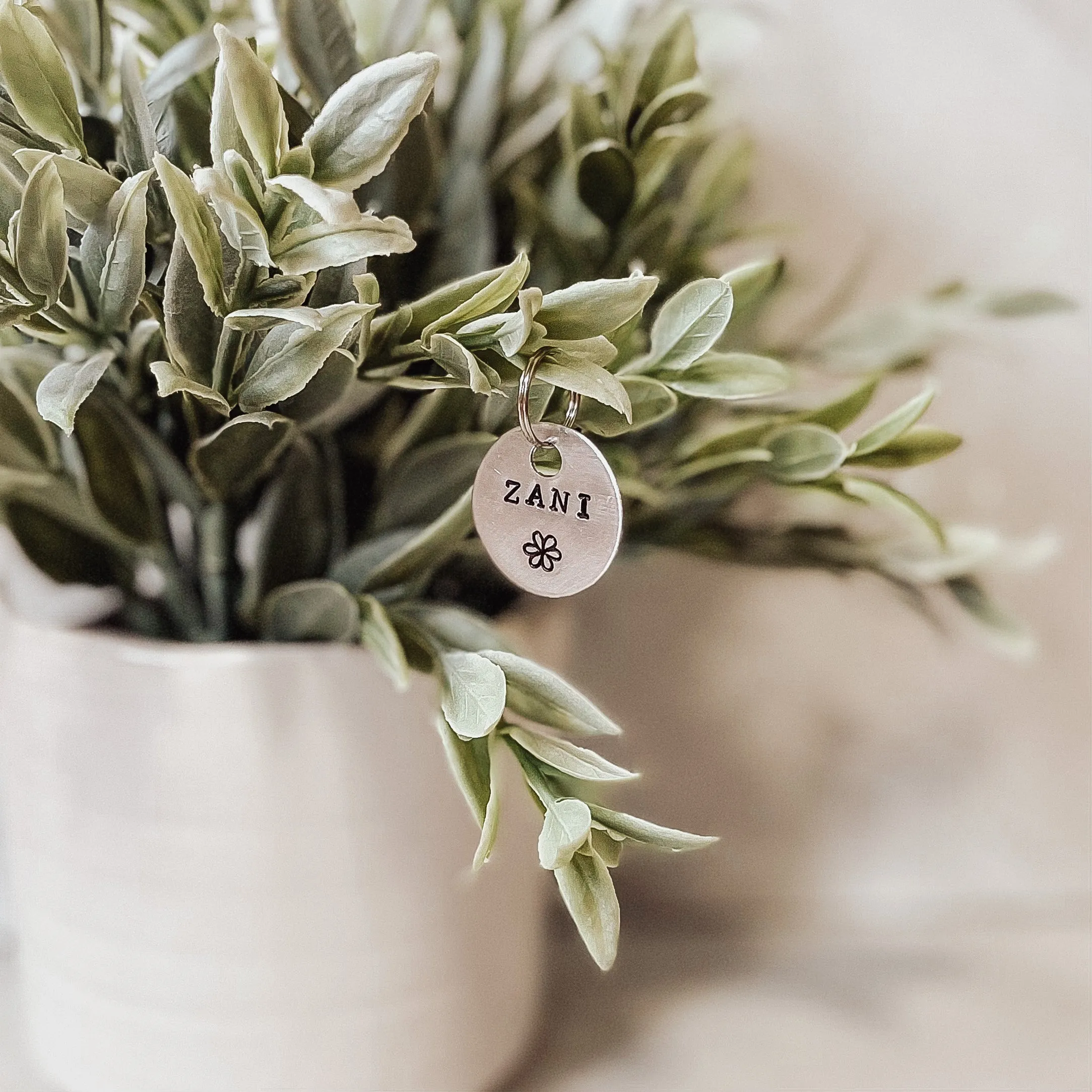 Hand Stamped Pet ID Tag