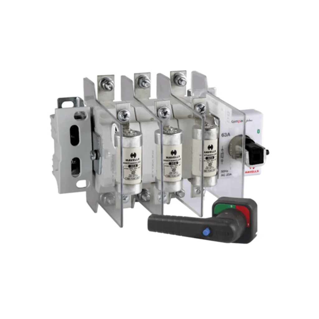 Havells Kompact Plus Switch Disconnector Fuse Unit With 3 Fuse, 3 Pole & Neutral OE  32A – 125A