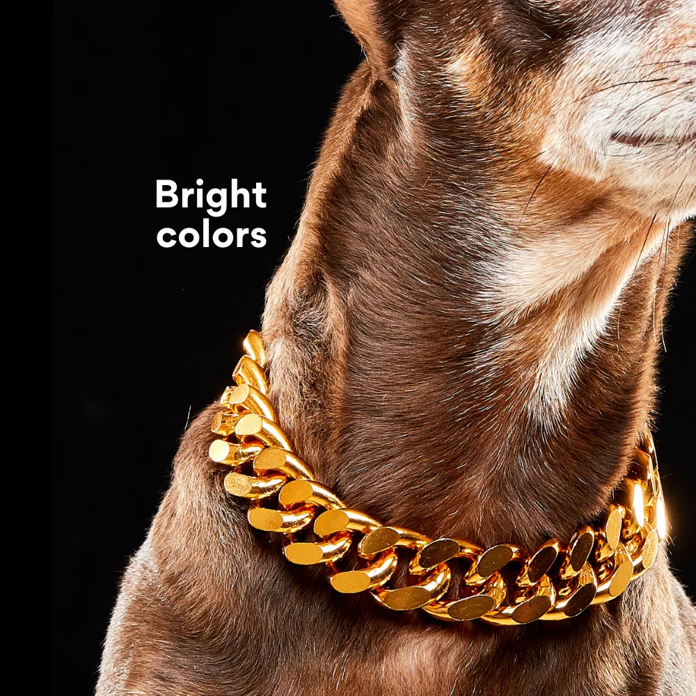 Kanu Pet Golden Cuban Chain for Dogs & Cats