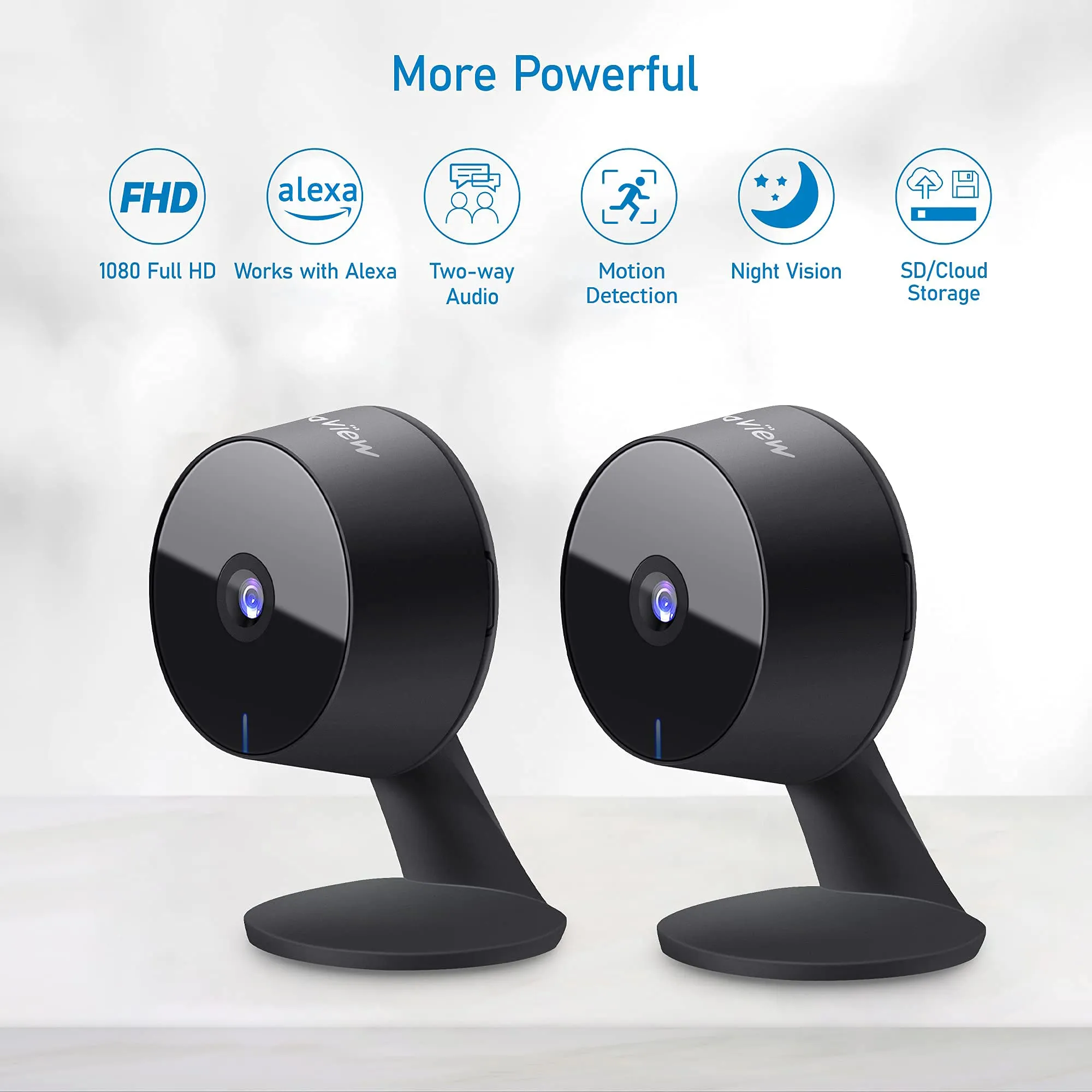 LaView Indoor Security Camera 2 Pack with 1080p HD Baby Monitor