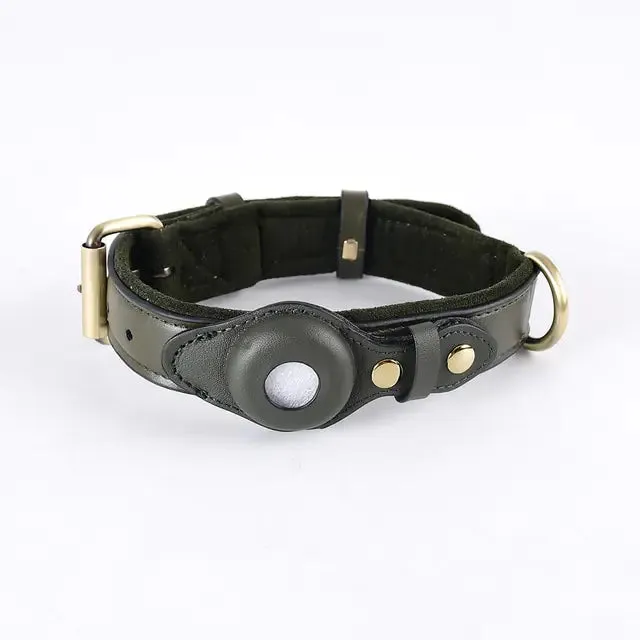 Leather Anti-Lost Dog Collar