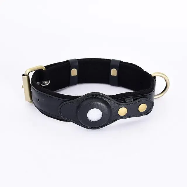 Leather Anti-Lost Dog Collar