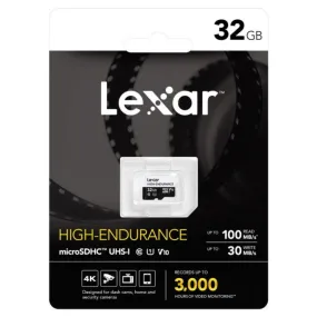 Lexar High-Endurance 32GB microSDXC UHS-I 100MB/s Memory Card - V10