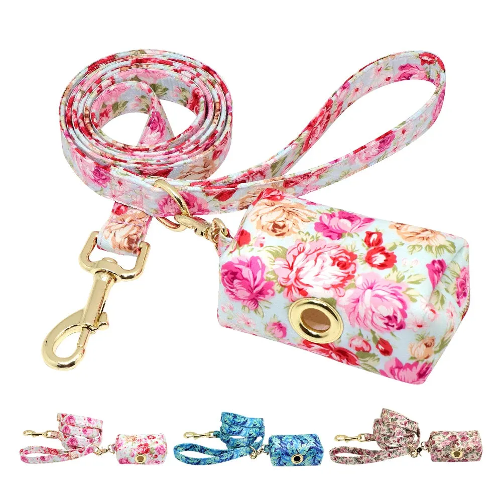 Personalized Custom Dog Collar Leash Set Printed Engraved IDTag Collar Pet Treat Bag Pouch Snack Bag For Small Medium Large Dogs