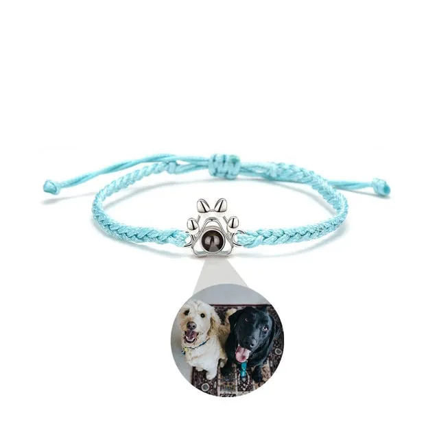 Pet Paw Photo Bracelet