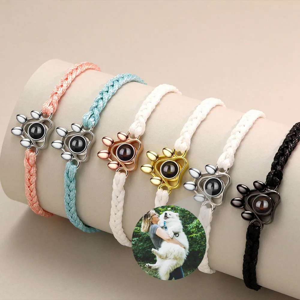 Pet Paw Photo Bracelet