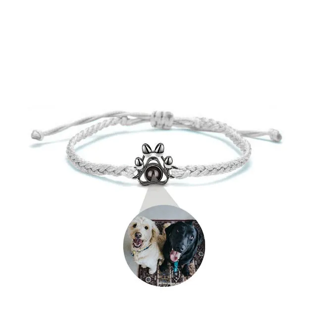 Pet Paw Photo Bracelet