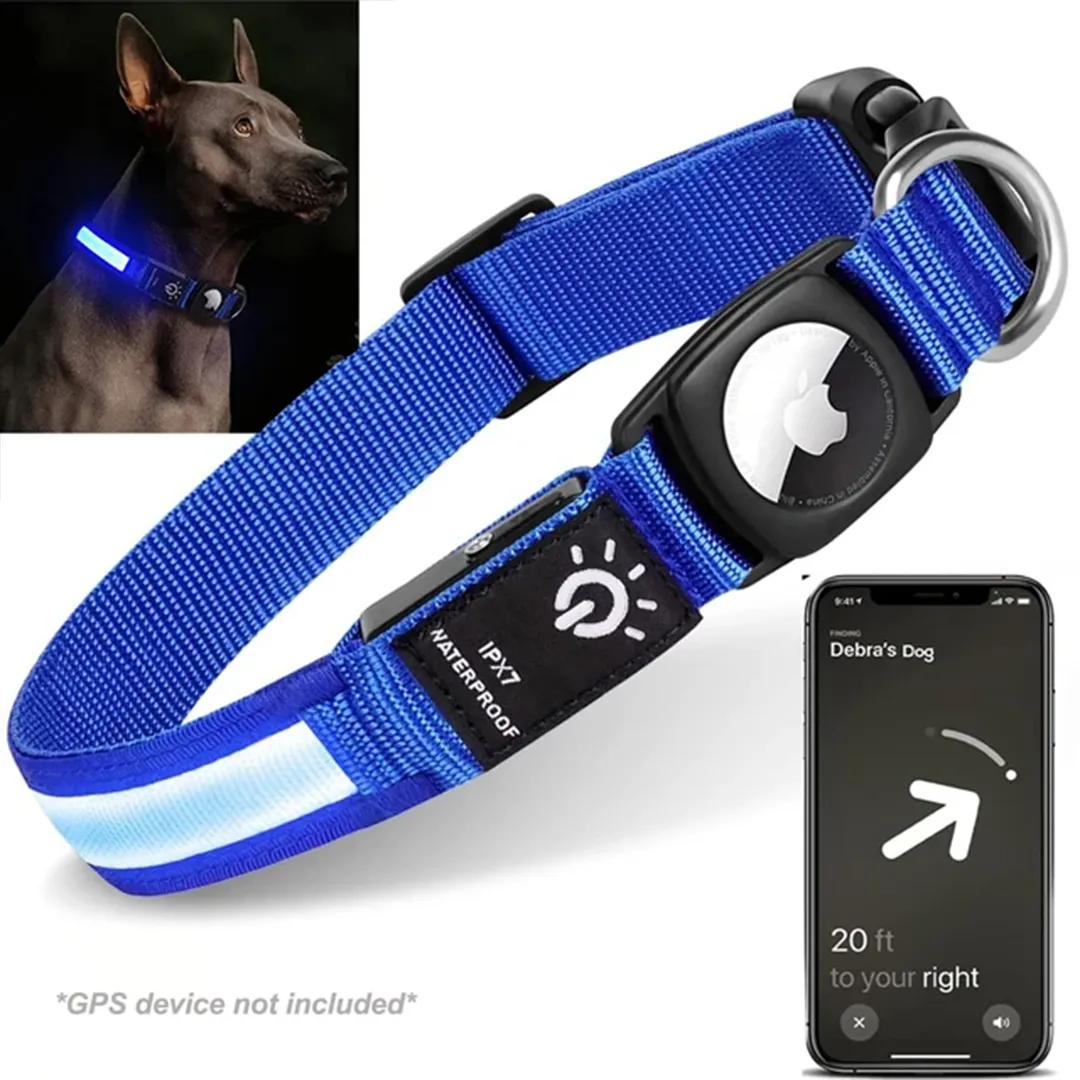 PetAffairs GPS Dog Collar with LED Light