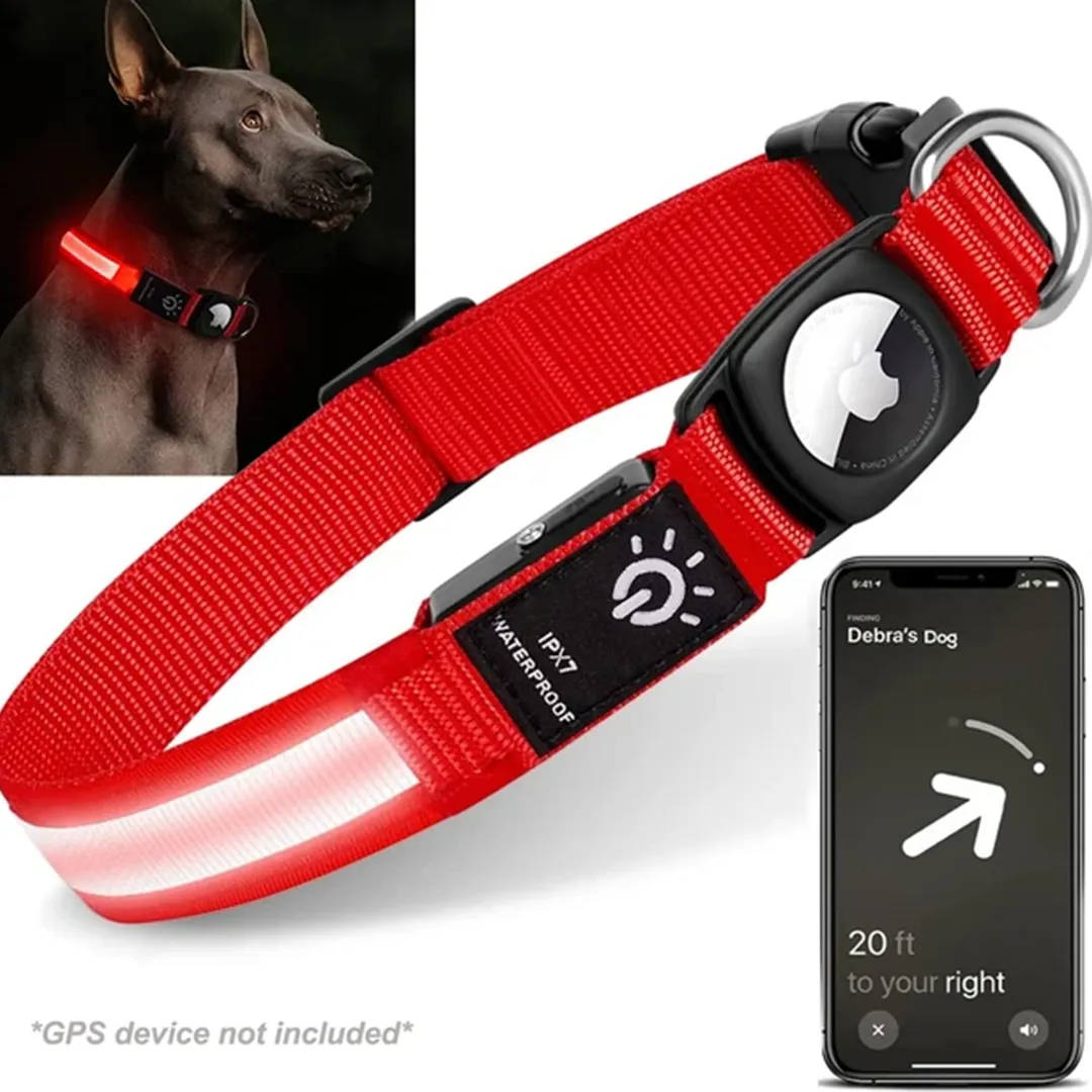 PetAffairs GPS Dog Collar with LED Light