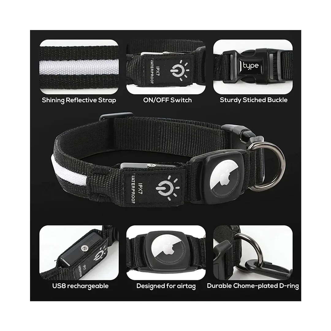 PetAffairs GPS Dog Collar with LED Light