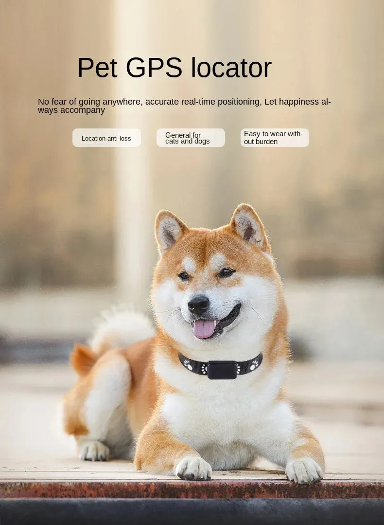 PetAffairs Pet GPS Tracker Waterproof Real-Time Locator for Cats and Dogs