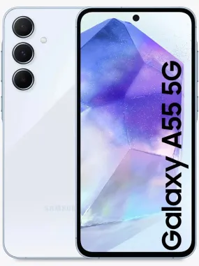 Samsung Galaxy A55 5G 128GB 8GB RAM Dual Sim, Awesome Iceblue, Unlocked Smartphone