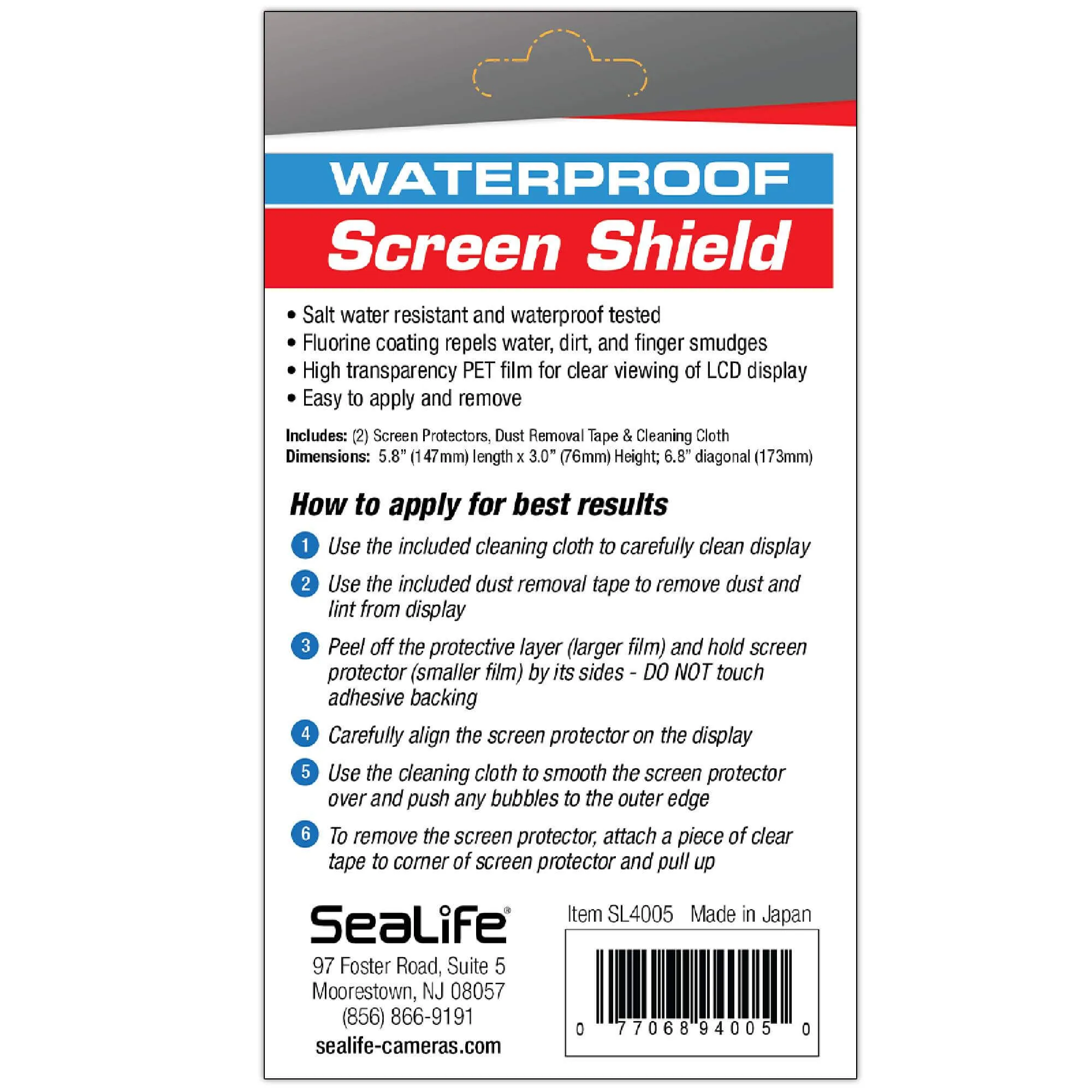 Sealife Screen Shield for SportDiver iPhone Housing