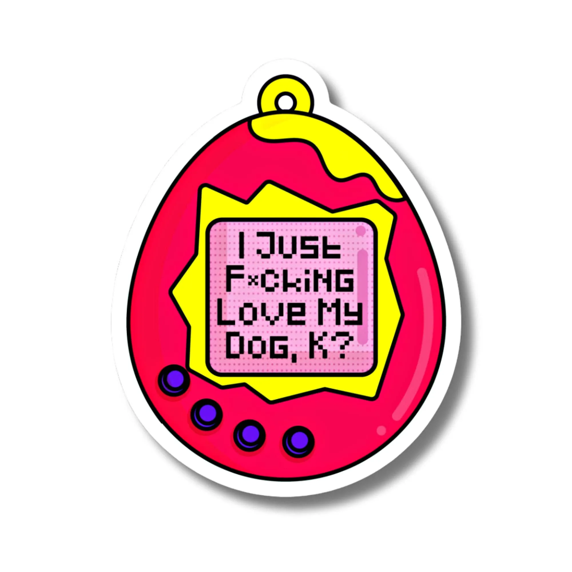 Tamagotchi Dog Mom Sticker