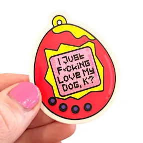 Tamagotchi Dog Mom Sticker