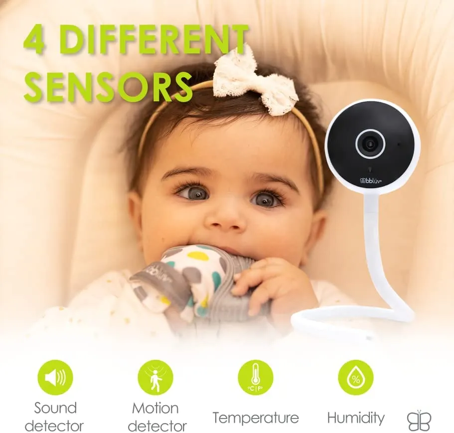 Viyü: Baby Monitor, WIFI Camera, HD1080P Nightvision, Multi Viewer, Motion/Temp/Hygro Senser, 2 Way Talk, Cloudy Storage - bblüv